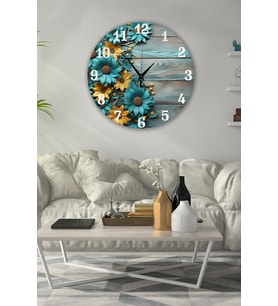 bilge Tasarım retro Duvar Saati 35 x 35 CM (Karışık)