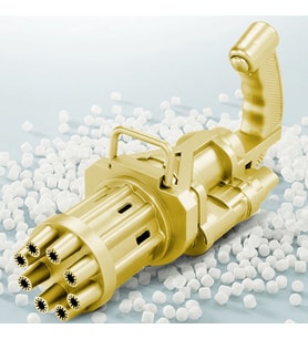 GOLD ÇOKLU KÖPÜK ATAN KÖPÜK TABANCASI BUBBLES GUN BALONCUK TABANCASI PİLLİ KÖPÜK MAKİNASI GOLD GUN