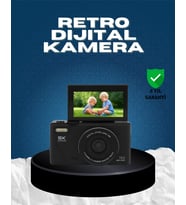 5K UHD Dijital Kamera 75MP Sensör 18x Zoom Stabilizasyonlu