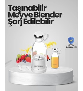 Pembe Ve Beyaz Renk Seçenekli Mini Boy Meyve Sıkıcı