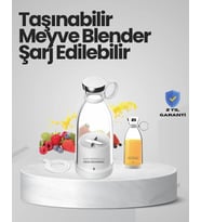 Pembe Ve Beyaz Renk Seçenekli Mini Boy Meyve Sıkıcı