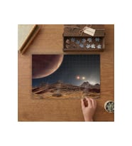 Üç Güneşli Gezegen - Uzay - Güneş Sistemi Tasarımı 240 parça Ahşap Puzzle Ahşap Kutuda MP05844