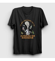 Presmono Unisex Siyah Advanced Drinker Roger Smith Dizi American Dad T-Shirt 299082tt