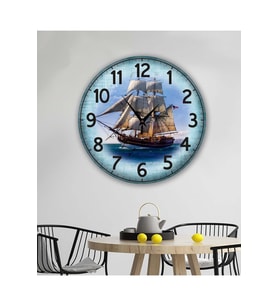bilge Tasarım retro Duvar Saati 40 x 40 CM (Çok Renkli)
