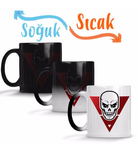 Ghostz Logo Clean Sihirli Kupa Bardak Porselen
