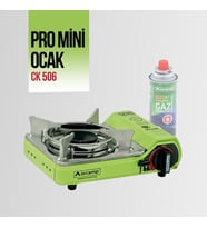 CK-506 Orcamp Mini Tekli Kamp Ocak Çantalı Gaz Stop Emniyetli (Yeşil)