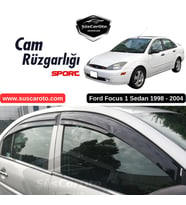 Ford Focus 1 Sedan 1998-2004 Uyumlu Mugen Cam Rüzgarlığı Seti Piano Black 4'lü İthal