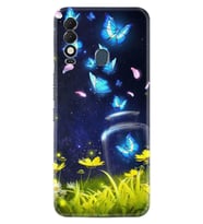 Tecno Spark 8T Kılıf Resimli Desenli Baskılı Silikon Flowers Fox 1309