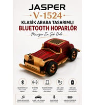 Jasper Jpr-1524 Dekoratif Bluetooth Hoparlör Telefon Standı Retro Klasik Araba Tasarım 3w 1200 Mah