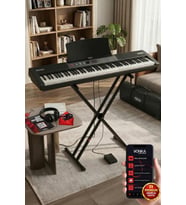 Midex PS4000BK-SET Tuş Hassasiyetli 61 Tuşlu Org Bluetooth USB Midi (Sustain Pedalı Çanta Kulaklık Stand METOD)
