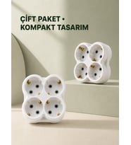 4 lü Priz Çoğaltıcı 2 Adet Set Kablosuz Duvar Tipi Priz Çoklayıcı Adaptör