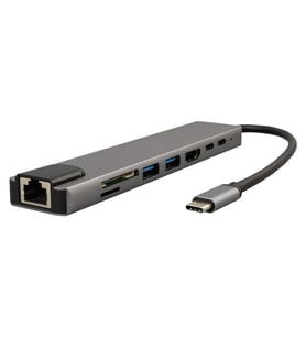 Raca RC-29630 Type-C 8in1 HDMI Çok Fonksiyonlu USB 3.0 Dock Station (Macbook - PC - Playstation - Xbox)
