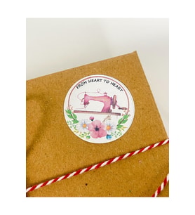 From Heart To Heart Yazılı Yapışkanlı Yuvarlak Sticker 4 Cm 96 Adet