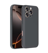 Apple iPhone 16 Pro Uyumlu Kılıf Kamera Korumalı Kartlık Hazneli Zore Vitra Kapak (Gri)