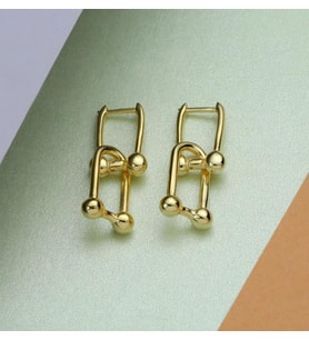 TİFFANY GOLD 925 AYAR GÜMÜŞ KÜPE
