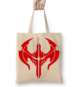 League Of Legends Noxus Symbol Logo 2 Bez Çanta Uzun Saplı