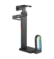Brateck RGB Aydınlatmalı Kolay Kurulum Masa Altı-Duvar Destekli Siyah Kasa Tutucu (CPB-26R)