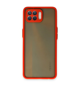 Oppo Reno 4 Lite Kılıf Montreal Silikon Kapak - Kırmızı