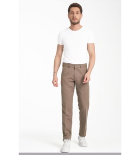 Caserta Regular Fit Erkek Armürlü Keten Pantolon - 7635