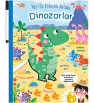 Yaz-Sil Etkinlik Kitabı - Dinozorlar (Kalemli)