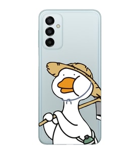 Samsung Galaxy M14 Uyumlu Ördek Desenli Şeffaf Telefon Kılıfı