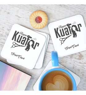 Kişiye Özel Kuaförünüze Özel Hediyelik Bardak Altlığı