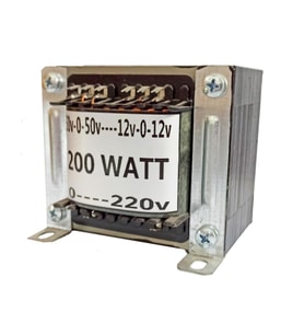 200W Kademeli Trafo 2x12v / 2x50v