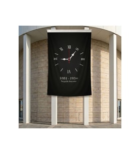 10 Kasım Unutmayacağız Sonsuz Saat Temalı Anma Bayrağı Poster Bayrak Premium Raşel Kumaş ATA76 2x3m