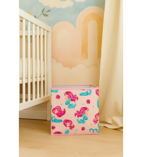 Mermaid Baskılı Kapaksız Dolap Içi Çok Amaçlı Oyuncak Düzenleyici Saklama Kutusu 30x30x30 (Standart)