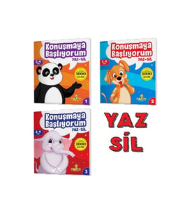 Konuşmaya Başlıyorum Serisi (türkçe'de En Çok Kullanılan 1000 Kelime) (2-4 Yaş) Yaz-sil Kitaplar