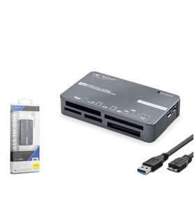 iETOP C308 USB 3.2 Gen1 All in One Kart Okuyucu CF SD MicroSD MS XD 5 Gbps Siyah