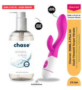 Chase A Plus 250ml Ultra Yoğun Masaj Jeli ve 20cm Titreşimli USB Şarjlı Tavşan Vibratör