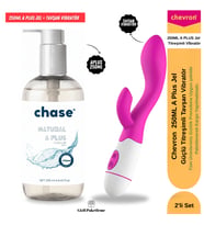 Chase A Plus 250ml Ultra Yoğun Masaj Jeli ve 20cm Titreşimli USB Şarjlı Tavşan Vibratör