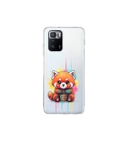 Poco X3 GT ile Uyumlu Splash Tilki Tasarımlı Şeffaf Silikon Kılıf