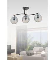 Şık Füme Glob Camlı Modern Plafonyer Avize, Oturma Odası ve Mutfak için