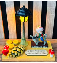 Dekoratif Nasreddin Hoca Biblosu Işıklı Ahşap Standlı El Yapımı Nostaljik Hediye