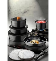 NEOFLAM MİDAS BÜYÜK SET SİYAH INDUCTION 11 PARÇA