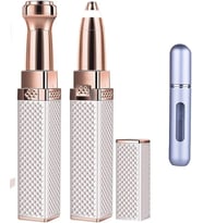 Luxury 2 Başlıklı Şarjlı Işıklı Kaş Bıyık Alma Vücut Kadın Tüy Epilasyon Aleti Ve Mini Parfüm Şişesi
