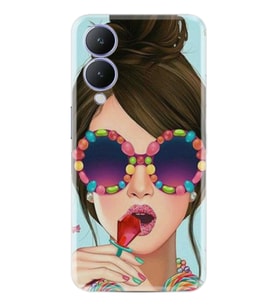 Vivo Y17s Kılıf Resimli Desenli Baskılı Silikon Sugar And Woman 1418