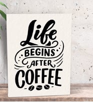 BK Gift Coffee Tasarımlı Dekoratif Mini Kanvas Tablo 15x20cm-49