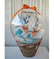 Büyülü Balon-Bebek Unisex Tulum Doğum Tebrik Günü Hediye Kutusu (Turuncu-Sarı-Kahverengi-Beyaz)