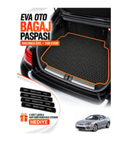 HYUNDAİ COUPE (2001-2009) Uyumlu EVA Bagaj Paspası Araca Özel Siyah-Turuncu