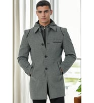 PLT9335 DEWBERRY ERKEK PALTO-KOYU GRİ