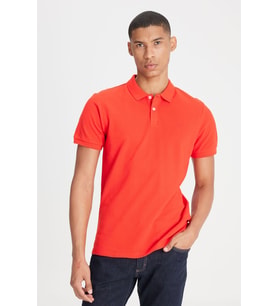 Lee Erkek Regular Fit Normal Kesim Pamuk Polo Yaka Mercan Tişört - L211810  (Turuncu)