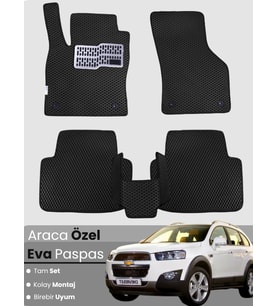 CHEVROLET CAPTİVA (2011-2015) Uyumlu EVA Paspas Tam Set–Araca Özel,Su Geçirmez,Kolay Montaj