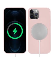 Apple iPhone 13 Pro Kılıf Zore Silksafe Wireless Kılıf (Pembe)