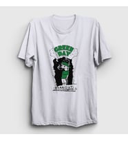 Presmono Unisex Beyaz Burnout Green Day T-Shirt 395771tt