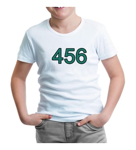 Squid Game - 456 Beyaz Çocuk Tshirt