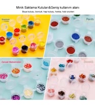 Mini saklama kutusu 2ml 6'lı şerit, boya paleti, boya saklama kabı, küçük hokkalar-2 Şerit (Çok Renkli)