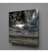 KARA BULUTLAR KANVAS TABLO 200x200cm